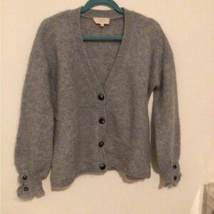 Sézane La Maille Gray Cardigan Sweater in Sz XXS